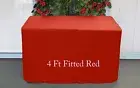 Trestle Table cover tablecloth Fitted Red to fit 4 foot Table market exhibition