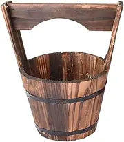 Porch Decor Barrel Planter | Outdoor Planters for Front Porch,Outdoor Porch Plant Container with Handle, Patio Lawn Flower Planter for Garden, Wedding, Decor Wynott