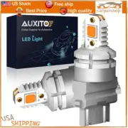 2PC AUXITO 3157 LED Amber Yellow Turn Signal Blinker Corner Light bulb Bright EO (for: Renault)