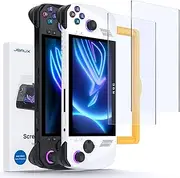 JSAUX ROG Ally Screen Protector 2-Pack, Anti Glare 9H Hardness Tempered Glass Screen Protector with Guiding Frame, 7 inch Full Coverage Anti-Scratch Screen Protector for ASUS ROG Ally Gaming Handheld
