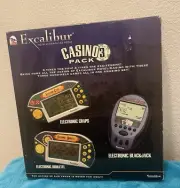Excalibur Casino 3 Pack Retro Electronic Games Handheld Craps Roulette Blackjack