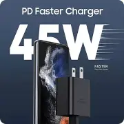 45W Super Charger Adapter or 5A Cable For Galaxy S23/S22/Note10/S24/S21/Note20