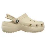 Crocs Women's Classic Platform Clogs Bone (US 4-10)
