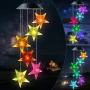 Solar Wind Chimes LED Lights Yard Garden Outdoor Color Changing Hanging Star US