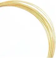 5 Feet Real 1/20 14K Gold Filled Jewelry Wire Dead Soft Round Beading Wire (0.6mm/22 Gauge) Non Tarnish for DIY Craft Jewelry Making JK15-6
