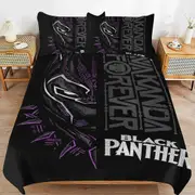 v6719 Bed Sheets Bedding Black Panther Bedding Sets Ultra Soft Skin-Friendly Duvet Cover 3 Piece, Cute Comforter Cover Bed Set for Boys Girls Kids (