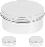 Hoement 3pcs Round Aluminum Soap Box Pantry Organiser Storage Containers Kitchen Storage Accessories