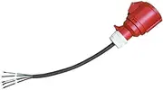 EV Charger CEE Red Power Female Plug with Cable 5 Pins Socket Adapter Connect with 16A 11KW Portable Charger