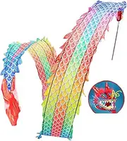 Square Dance Dragon Ribbon Chinese Dragon Dance Ribbon Streamer Adult Sports Props Fitness Dragon Belt for Beginners