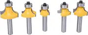 Router Bit Set-5pcs/set 8mm Shank Round Over Router Bits Woodworking Round Corner Milling Cutter Tool