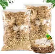 Sukh 2 Pack Bird Nesting Material - Bird Nests Bedding Hummingbird Nesting Material Mixing Canary Nesting Material Finch Nesting Material Parakeet Nesting Materials for Cage,Gardens,Tree Trunks (80G)