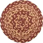 Classic Country Primitive Tabletop & Kitchen Jute Red Trivet, 8", Bu