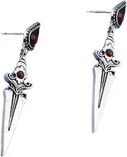 [Generic] Gothic Sword Earrings for Women Halloween Dagger Earrings Vintage Cross Sword Screw Earrings Cubic Zirconia Punk Sword Earrings Halloween Party Jewelry