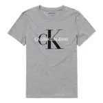 CALVIN KLEIN 經典印刷CK文字圖案短袖T恤(女)-灰色