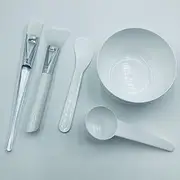 Manqianxun Face Mask Mixing Bowl Set, 5 in 1 DIY Facemask Mixing Tool Kit with Facial Mask Bowl Stick Spatula Silicone Face Mask Brush & Premium Soft Face Brushes