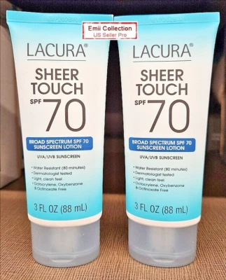 Lacura Sheet Touch Board Spectrum SPF 70 UVA/UVB Sunscreen Lotion (2 Tubes)