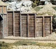 Woodland Scenics C1160 N Scale Timber Retaining Walls (Pack of 6)