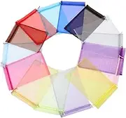 LIFKOME 30 Pack Small Organza Drawstring Bags Wedding Favor Bags Mesh Pouches 15 Colors