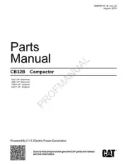 Caterpillar Cat CB32B Compactor Parts Catalog Manual KEBP6216