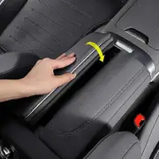 Car Central Console Armrest Box Booster Pad PU Trim Cover For Mercedes Benz GLC C-Class W206 C200 X253 GLC300 22- Black