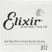 Elixir® Strings Anti-Rust Plated Plain Steel Single String (.012)