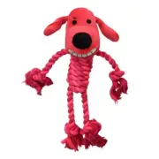 Multipet Red Loofa Dog w/ Rope Body, 11"