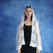 Elegant Lace Mantilla Veil Head Scarf Catholic Bride Veil Snapshots Veil