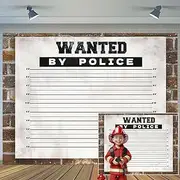 7X5ft Police Lineup Mugshot Photo Backdrop Photography Wanted by Police Background, Murder Party Jail Prison Suspect Height Chart Backdrops Photo Booth Prop Decorations Wall Decor Tablecloth