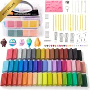 50 Colors Polymer Clay Kit Soft Oven Clay 19 Tools Accessories