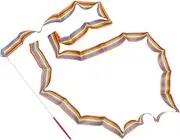 20 Pcs Dancing Gymnastics Ribbon Dance Ribbon Streamer Silk Ribbon Rainbow Ribbon Rhythmic Gymnastics Ribbon Child Props