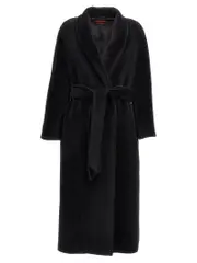 [Max Mara Studio] Max Mara Studio-Usa Trench E Impermeabili Nero-Donna 44IT