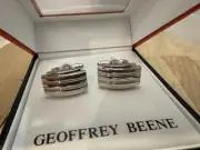 Geoffrey Beene Silver Cufflinks Brand New in Box