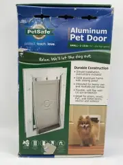 PetSafe Pet Dog Door-Small 1-15 lbs PPA00-10859-New #592 Open Box Aluminum