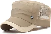 [YAMEIZE] Trendy Cotton Military Cap for - Women Men Breathable Mesh Baseball Cap Sun Hat Outdoor