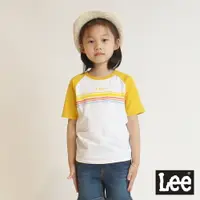 在飛比找樂天市場購物網優惠-Lee 小Logo撞色連袖短袖T恤 黃 男女童裝