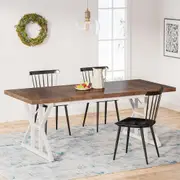 Tribesigns 70.8'' Rectangular Wood Dining Table for 6 Grey