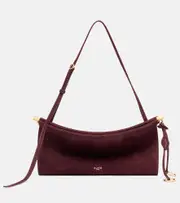 [Alaia] Alaïa Le Click Medium suede shoulder bag One Size burgundy