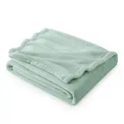 Fleece Blanket Throw Blanket Jadeite - 300GSM Throw (50" x 60") Sage Green