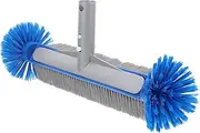 Toddmomy Pool Brush Head for Inground and Above Ground Pools Heavy Duty Handheld Cleaning Tool with Reinforced Aluminium Back and Algae Brushes for Efficient Maintenance