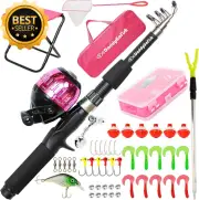 Kids Toddler Fishing Rod & Reel Combo Tackle Box Starter Kit for Boys & Girls