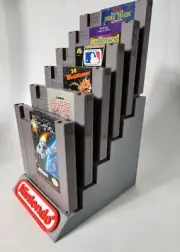 Nintendo NES Six Cartridge Display Stand, 3D Printed Holder