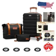 Luxurious 20-Inch Hardshell Suitcase Set with Spinner Wheels & Secure TSA Lock