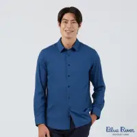 在飛比找momo購物網優惠-【Blue River 藍河】男裝 靛藍色長袖襯衫-紳士型男