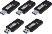 Patriot Rage 32GB USB 3.2 Flash Drive Retractable Thumb Drive Memory Stick 5PACK