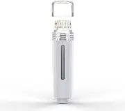 AQUA STAMP 2-in-1 Titanium Derma Stamp | 0.25mm Gold Micro Needles | Manual Microneedling Tool for Face Lips Scalp Care | Portable Serum Applicator with Storage Tube