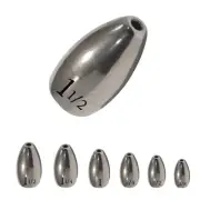 Tungsten Flipping Weights Sinkers 1oz Silver Fishing Gear