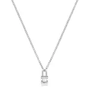 Ania Haie Silver Pearl Padlock Necklace