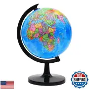 World Globe for Kids Learning, 8 inch Interactive Spinning Earth Globe for Ch