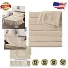 Versatile King Size Flat Sheet Set - 6 Soft Microfiber Sheets, Machine Washable
