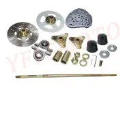 740mm Go Kart Rear Axle Wheel Hub kits Brake Disc Sprocket for Drift Trike Buggy